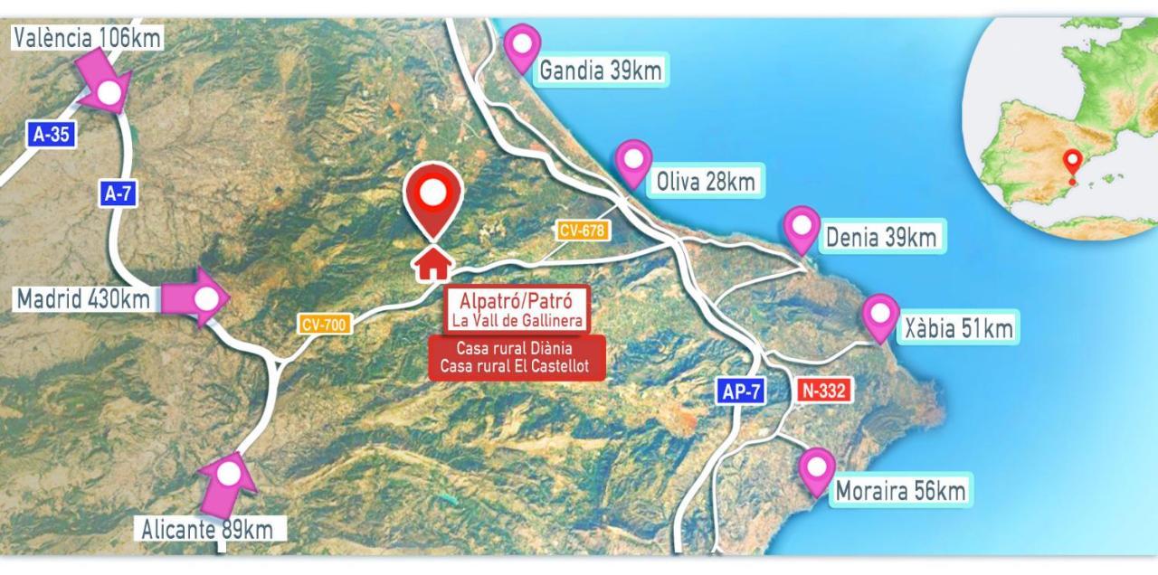 Aparthotel Buhardilla Rustica En La Vall De Gallinera Patró Exteriér fotografie